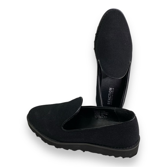 NEW Reaction Kenneth Cole Black Malibu Knit Loafers Wedge Women’s Size 6 - Picture 10 of 10